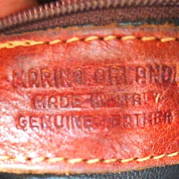 Marino Orlandi Brown and Tan Leather  Shoulder Bag Made In Italy. - Picture 12 of 14